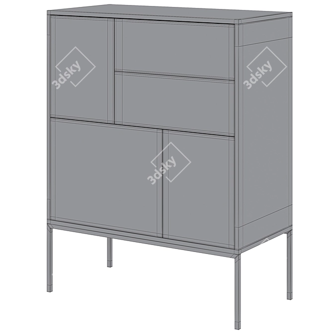 Seaford Sideboard: Sleek & Sophisticated Storage 3D model image 5