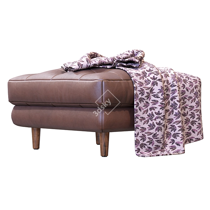 Sleek Sven Charm Ottoman: Modern Elegance for Your Space 3D model image 1