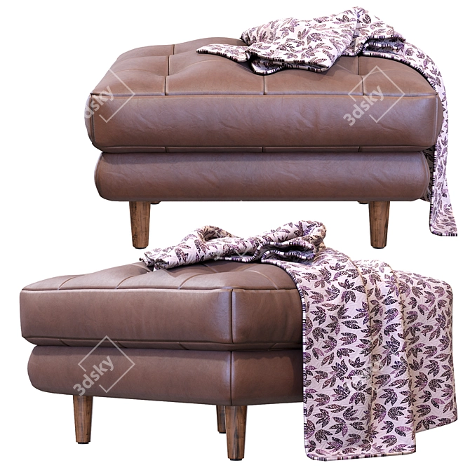 Sleek Sven Charm Ottoman: Modern Elegance for Your Space 3D model image 6