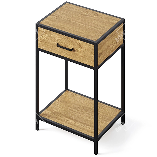 Seaford Bedside Table - Functional and Stylish 3D model image 4