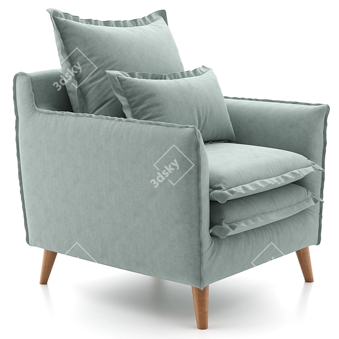 Ocean Comfort: Stylish Armchair for Relaxation 3D model image 4