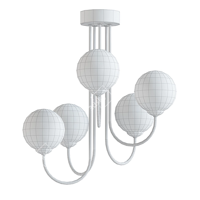 Globe Glass Pendant Light 3D model image 2