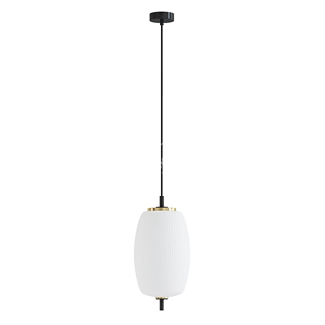 Opal Glass Pendant Lamp 3D model image 1