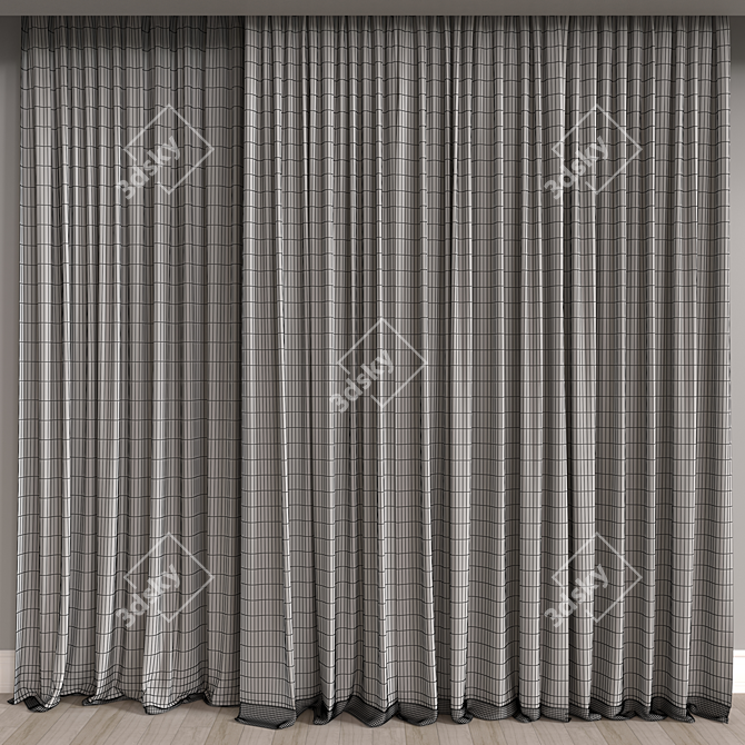 Luxury Velvet Curtain - Vray & Corona Render 3D model image 3