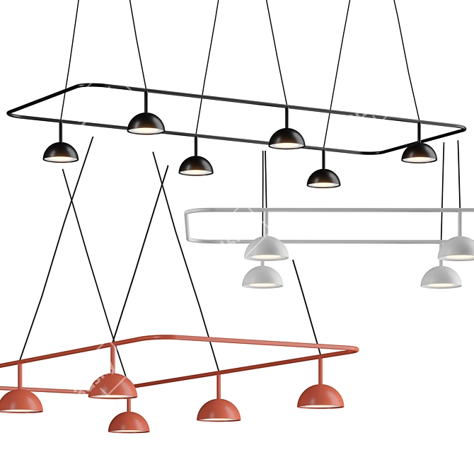 Sleek Cupolina | Adjustable Hanging Lamp 3D model image 2