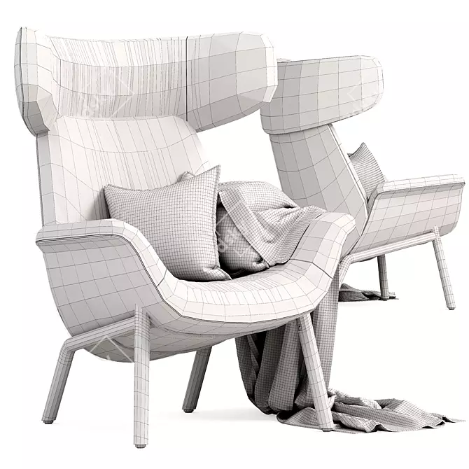 Elegant Pedrali Ila Armchair 3D model image 4