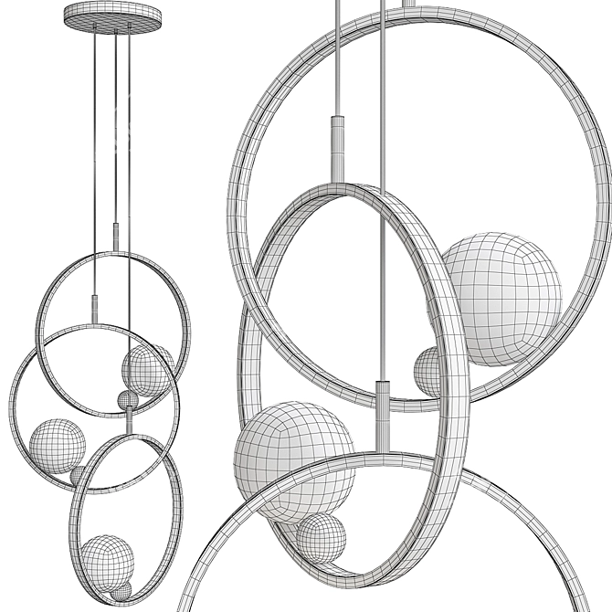 Elegant Joy Pendant Lamp 3D model image 2