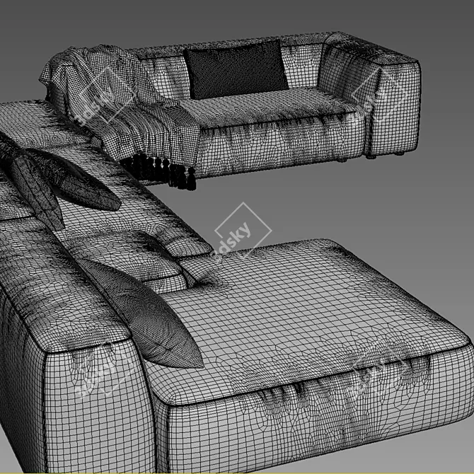 LEMA Cloud Sectional Sofa 3D model image 6