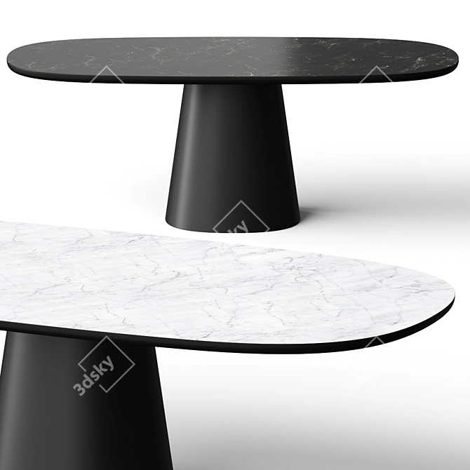 Sleek Allure Dining Table - Italian Design 3D model image 1