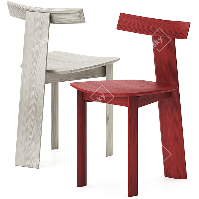 Modern Mark Chair by Linteloo: Stylish, Compact Design 3D model image 2