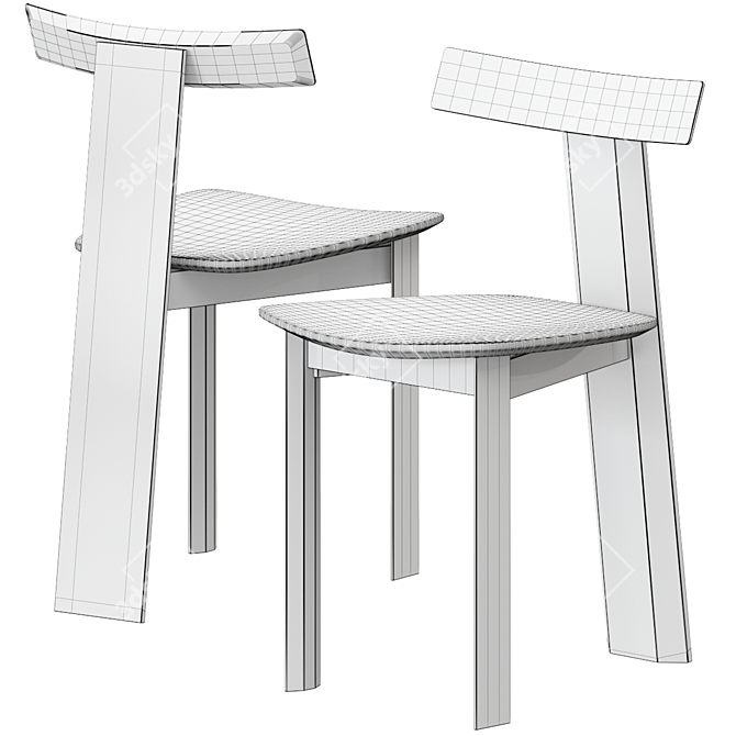 Modern Mark Chair by Linteloo: Stylish, Compact Design 3D model image 3