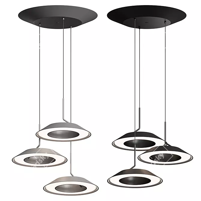 Royyo Pendant: Elegant Minimalist Lighting 3D model image 2