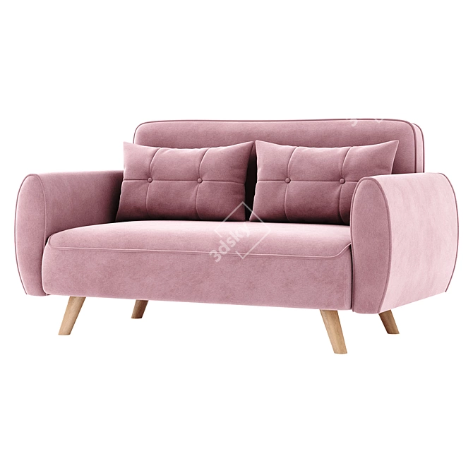 Charming Foldable Sofa Bed 3D model image 3