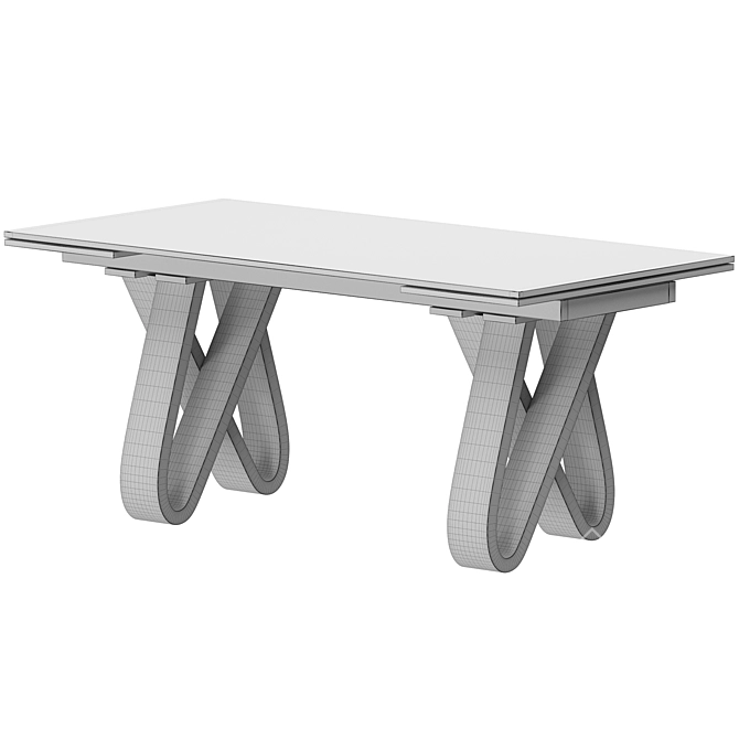 Lido Folding Table: Ceramic Elegance 3D model image 4