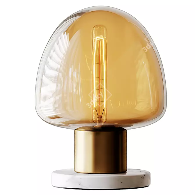 Elegant Eliana Glass Table Lamp 3D model image 2