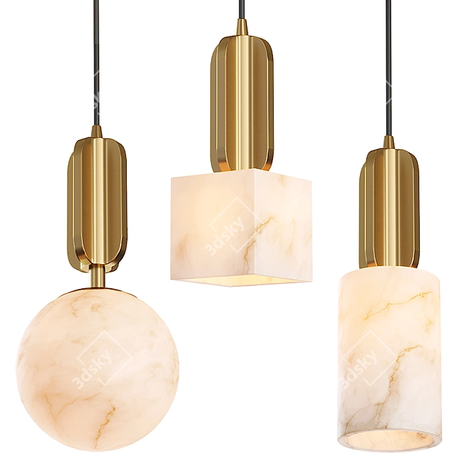 Elegant VIAL Pendant Lamp 3D model image 1