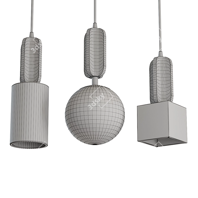 Elegant VIAL Pendant Lamp 3D model image 5