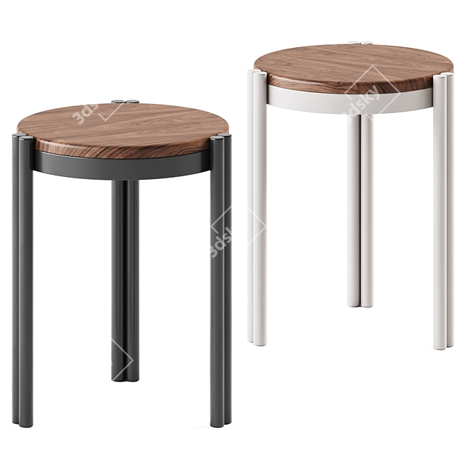 Bo Stacking Side Table: Sleek & Compact 3D model image 1