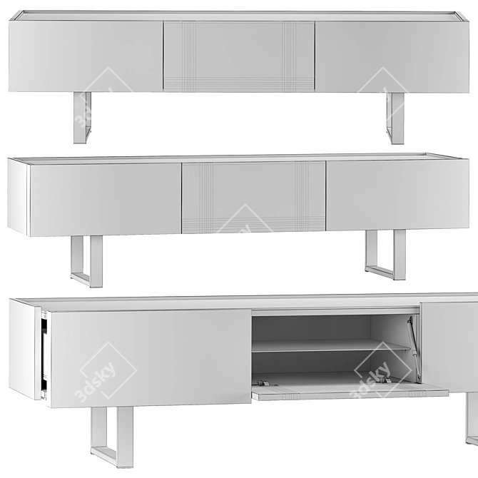 Sleek Horizon Desk by Calligaris 3D model image 3