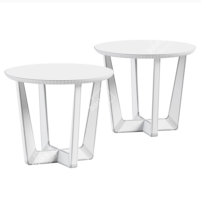 Sleek Stowe Side Table 3D model image 2