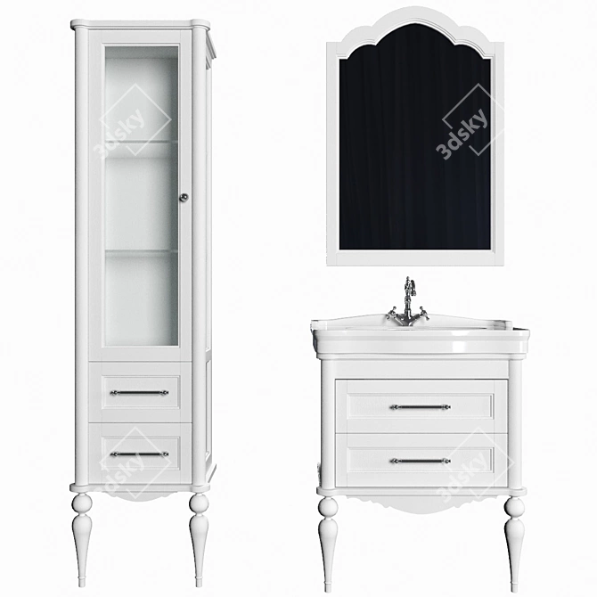 ValenHouse Aesthetics 80 Cabinet with Sink 3D model image 2