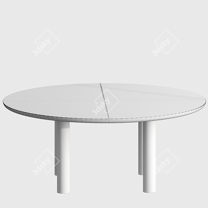 Elephant-inspired Circular Dining Table 3D model image 4