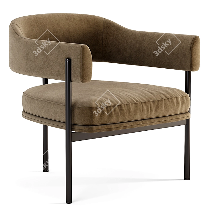 Elegant Isabella Armchair 3D model image 1