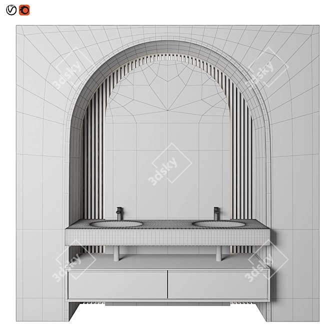 Luxury Bathroom 20: 3Dmax, OBJ, Full Texture, Corona+Vray, Xform, Unwrap 3D model image 2