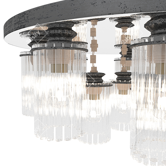 Elegant Kristina Ceiling Chandelier 3D model image 3