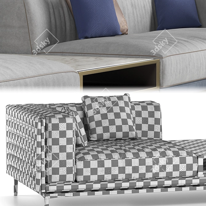Visionnaire Legend Modular Sofa: Customizable Luxury Seating 3D model image 4