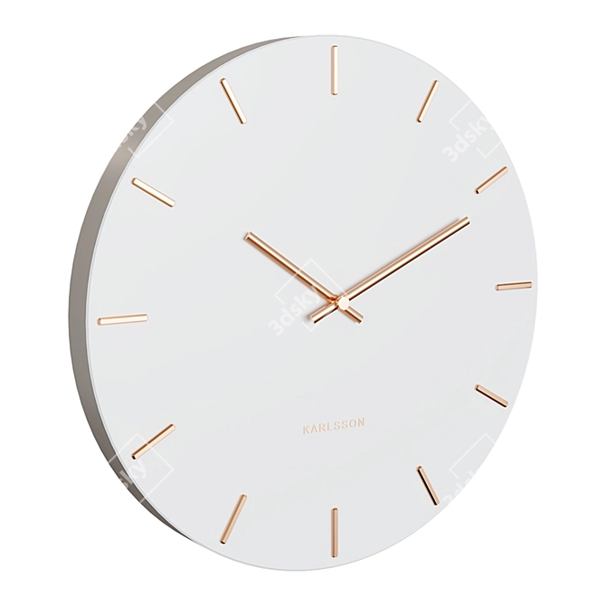 Modern Charm Wall Clock 3D model image 2