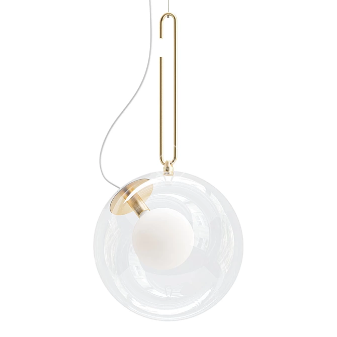 Elegant Designer Pendant Light 3D model image 1