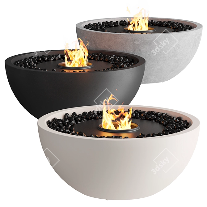 EcoSmart Fire: Multifunctional Fire Pit & Coffee Table 3D model image 1