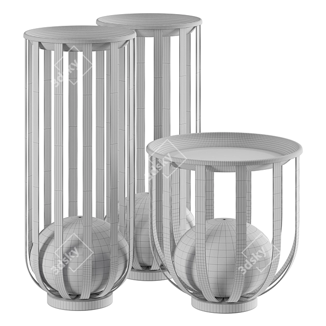 Estiluz BOLS | Modern LED Floor Lamp 3D model image 4