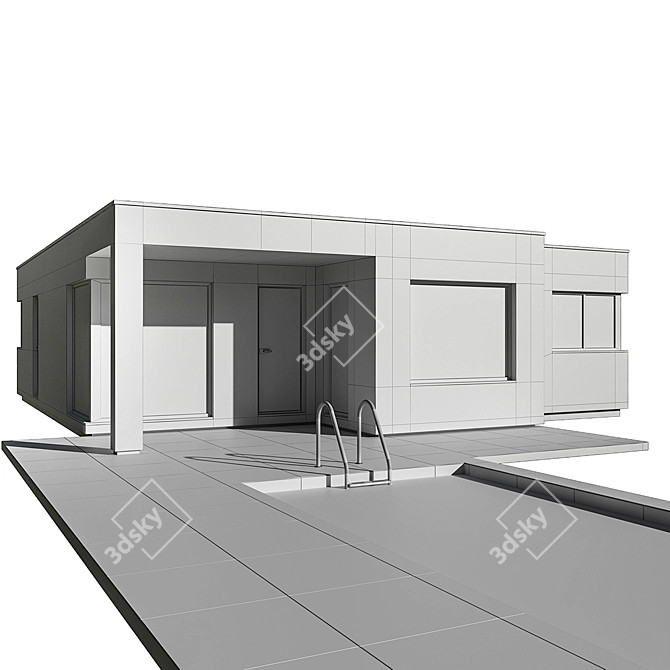 Modern Millimeter House Design 3D model image 3