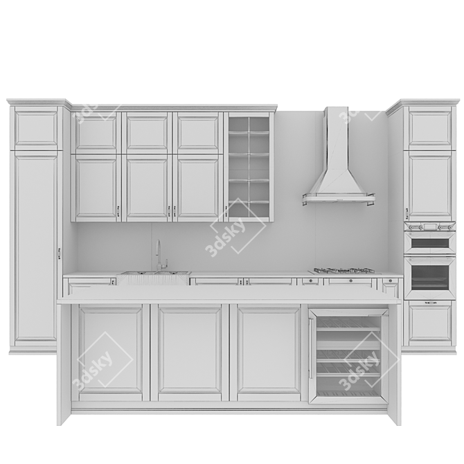 Ikea Kitchen Idea03: Stylish and Functional 3D model image 7