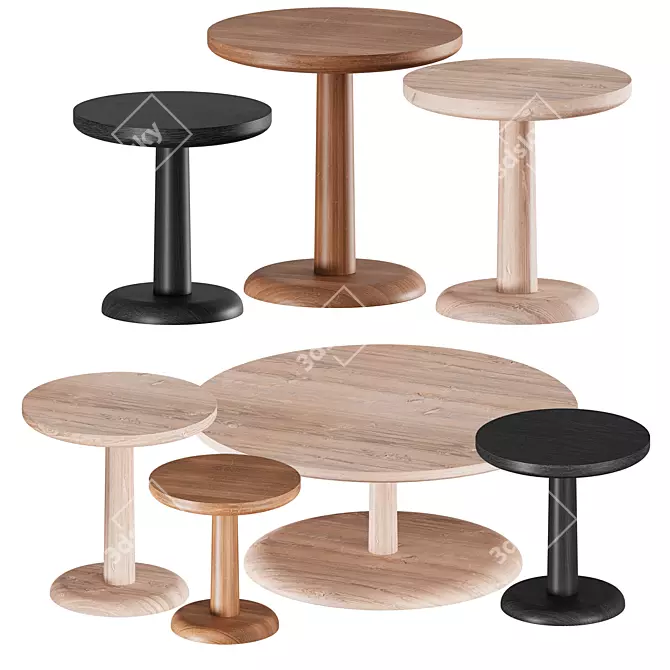 Pon Side Table: Compact Design with Versatile Sizes 3D model image 3