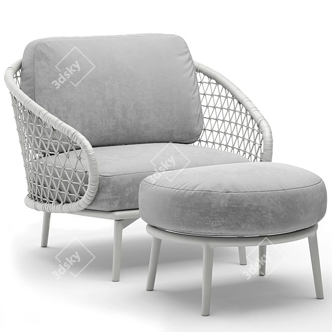 CozyDream Outdoor Cuddle Armchair 3D model image 2