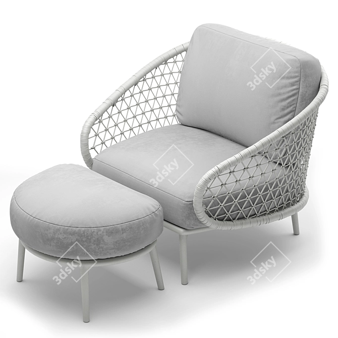 CozyDream Outdoor Cuddle Armchair 3D model image 4