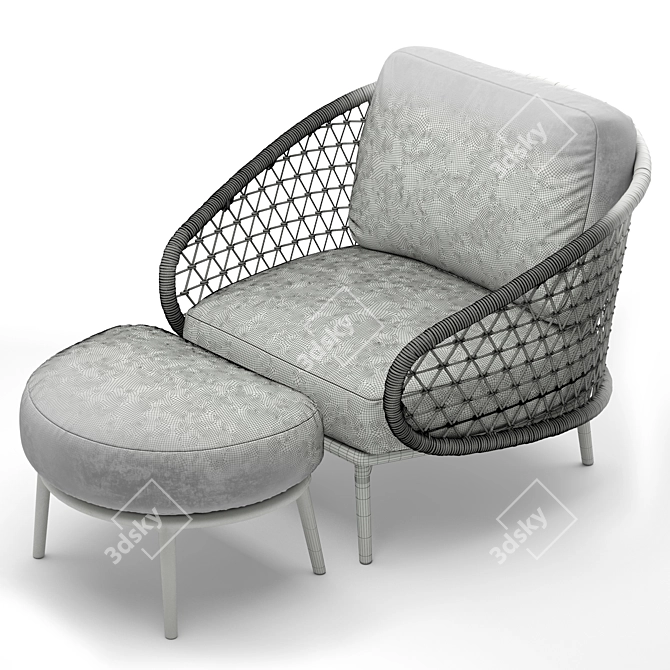 CozyDream Outdoor Cuddle Armchair 3D model image 5