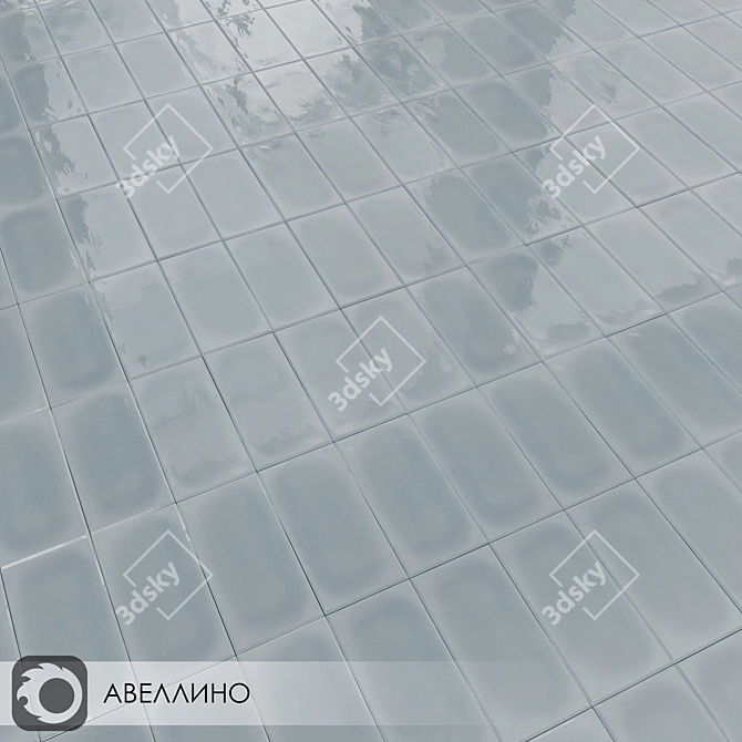 Title: Avellino Glossy Ceramic Tiles Collection 3D model image 1