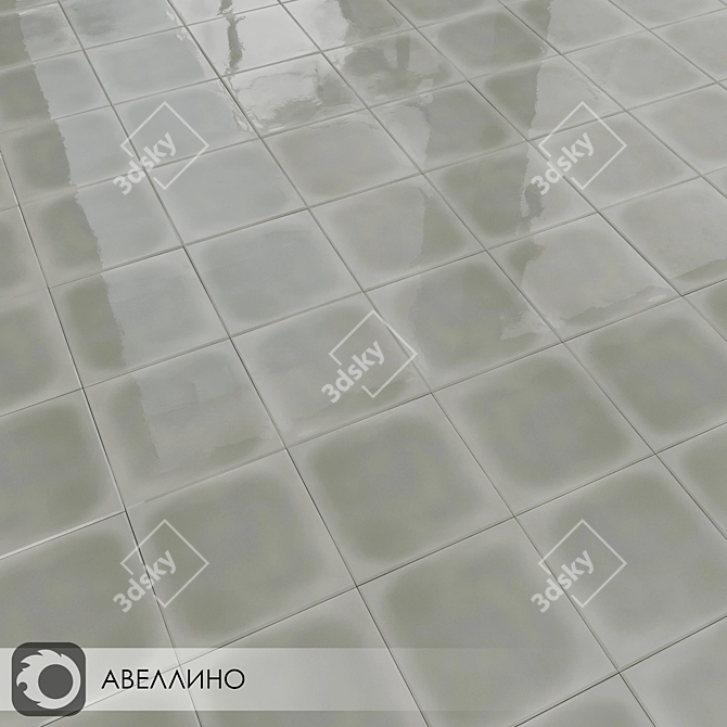 Title: Avellino Glossy Ceramic Tiles Collection 3D model image 7
