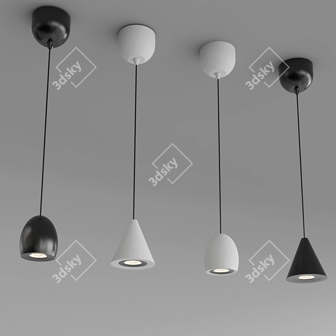 Diego Contemporary Designer Lamp 3D model image 2