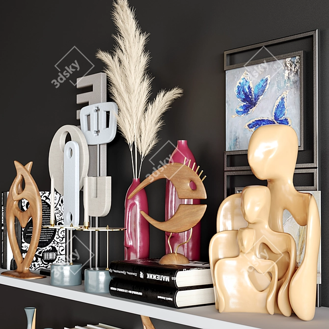 Elegant Decorative Set 3D model image 3