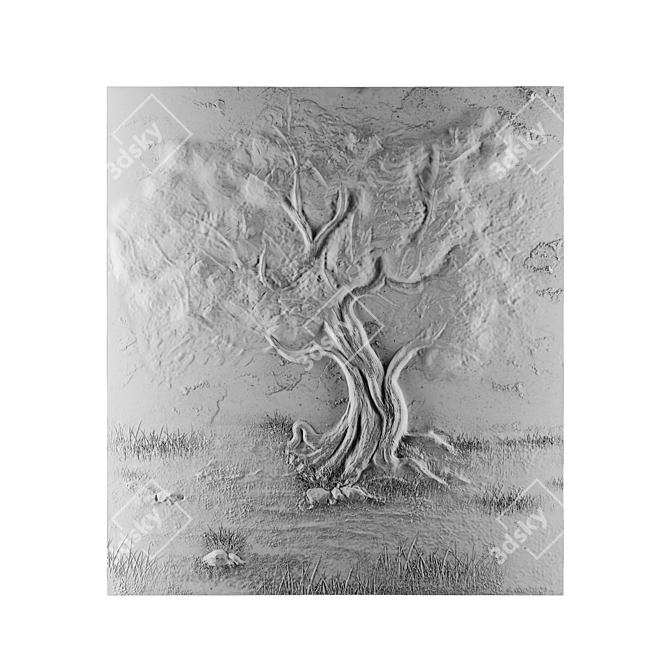 La Vie Om - Customizable 3D Relief Panel 3D model image 2