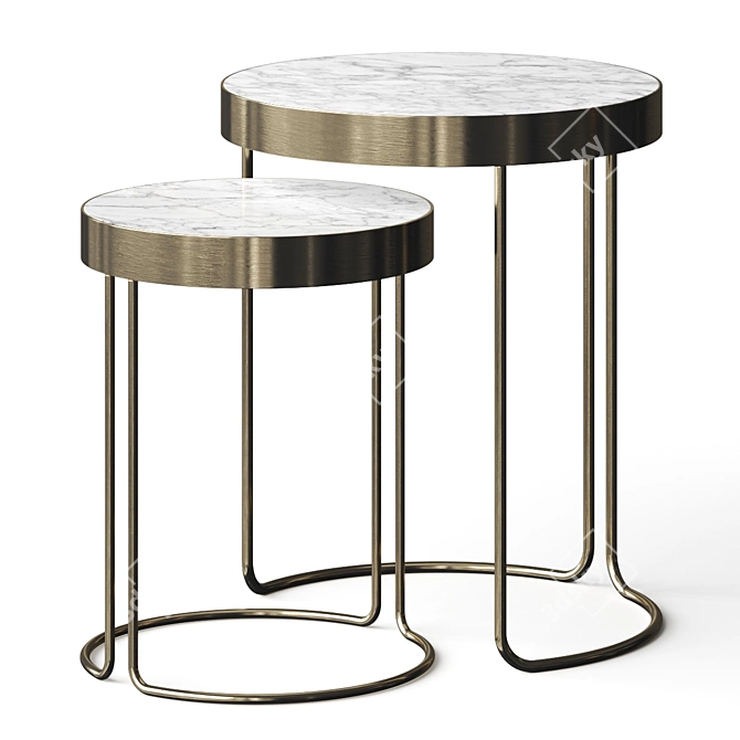 Onyx Coffee Side Table: Sleek & Versatile Design 3D model image 1