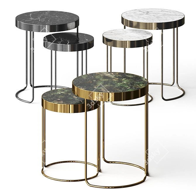 Onyx Coffee Side Table: Sleek & Versatile Design 3D model image 2