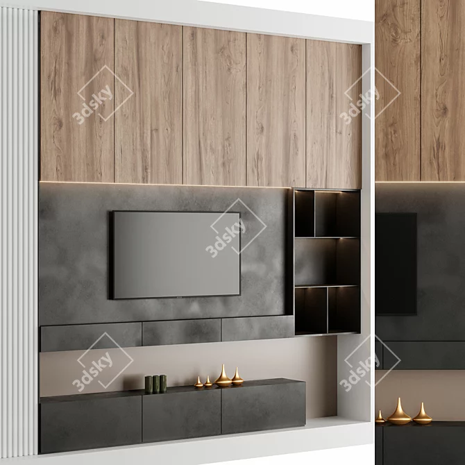 Stylish TV Stand - Devran Rahim 3D model image 1