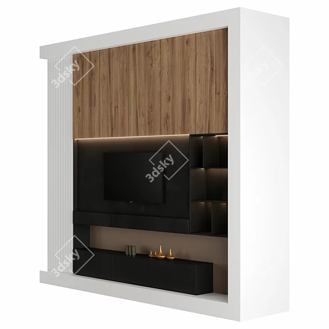 Stylish TV Stand - Devran Rahim 3D model image 6