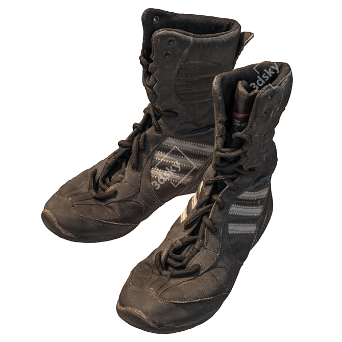 Vintage Scanned Boots 3D model image 1